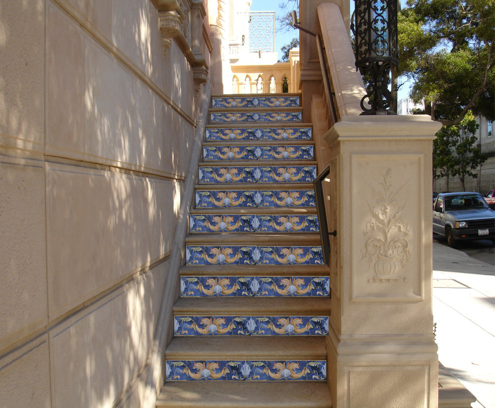 Exempel på en medelhavsstil trappa