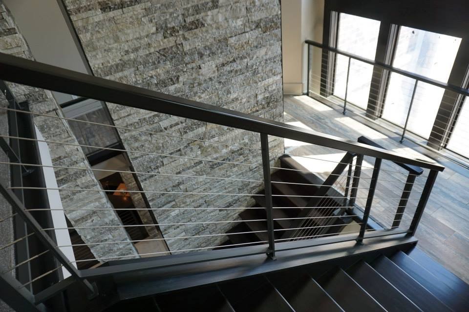 Design ideas for a modern staircase in Indianapolis.