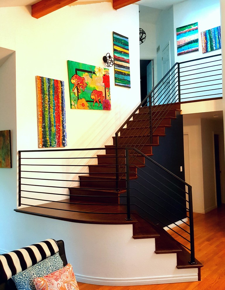 Interior Curved Raling - Scandinavian - Staircase - Denver - by Rod and ...