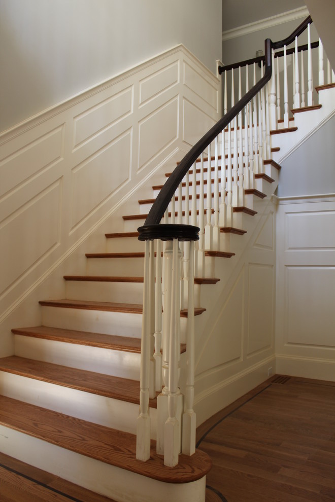 Example of a classic staircase design in Boston