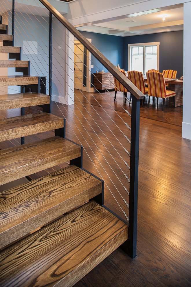 Interior Stairs and Cable Railings - Traditional - Staircase - New York ...