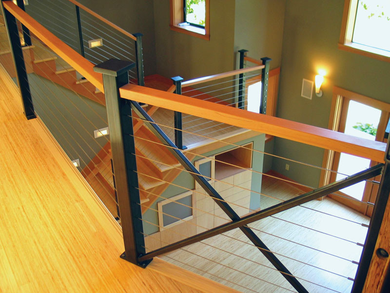 Staircase - industrial staircase idea in Seattle