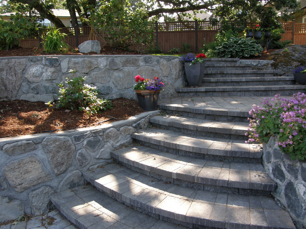 interlock paver stairs Contemporary Staircase Vancouver by