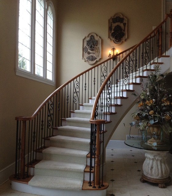Iron Balusters Traditional Staircase Atlanta by Stair Solution