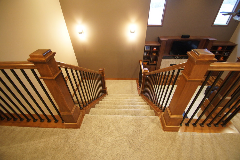Traditional staircase in Minneapolis.