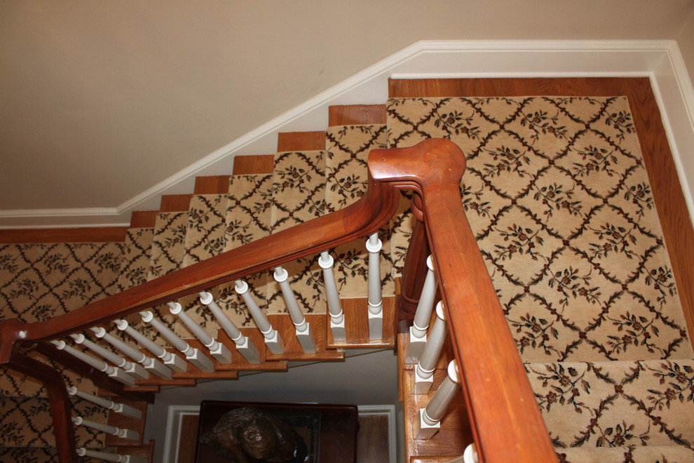 This is an example of a traditional staircase in New York.