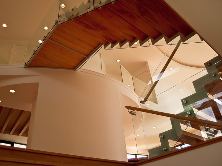 Contemporary staircase in Detroit.