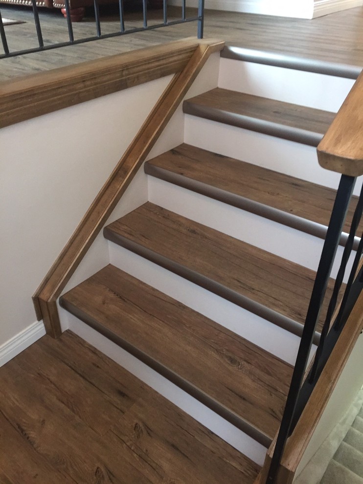 Kubik Residence Vinyl Planks (LVP) Rustic Staircase Calgary