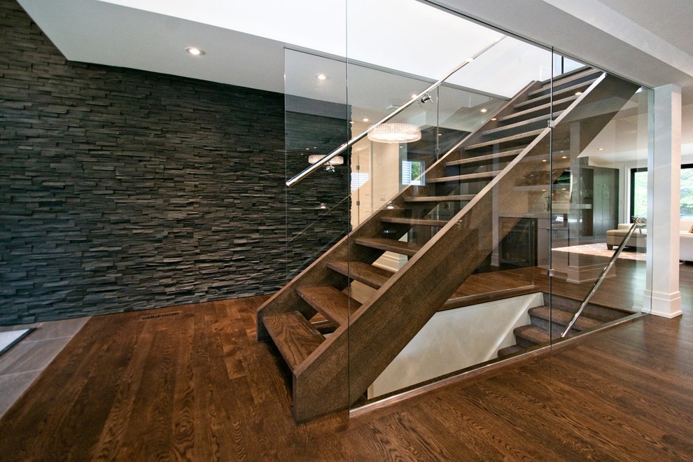 Inspiration for a modern staircase in Calgary.