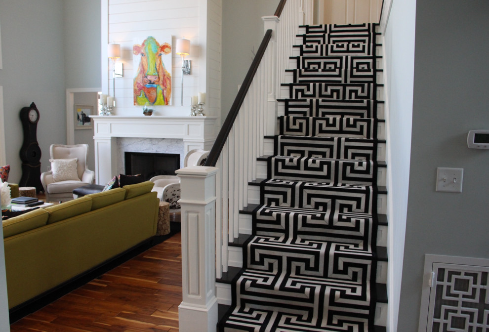 This is an example of a medium sized eclectic staircase in Other.