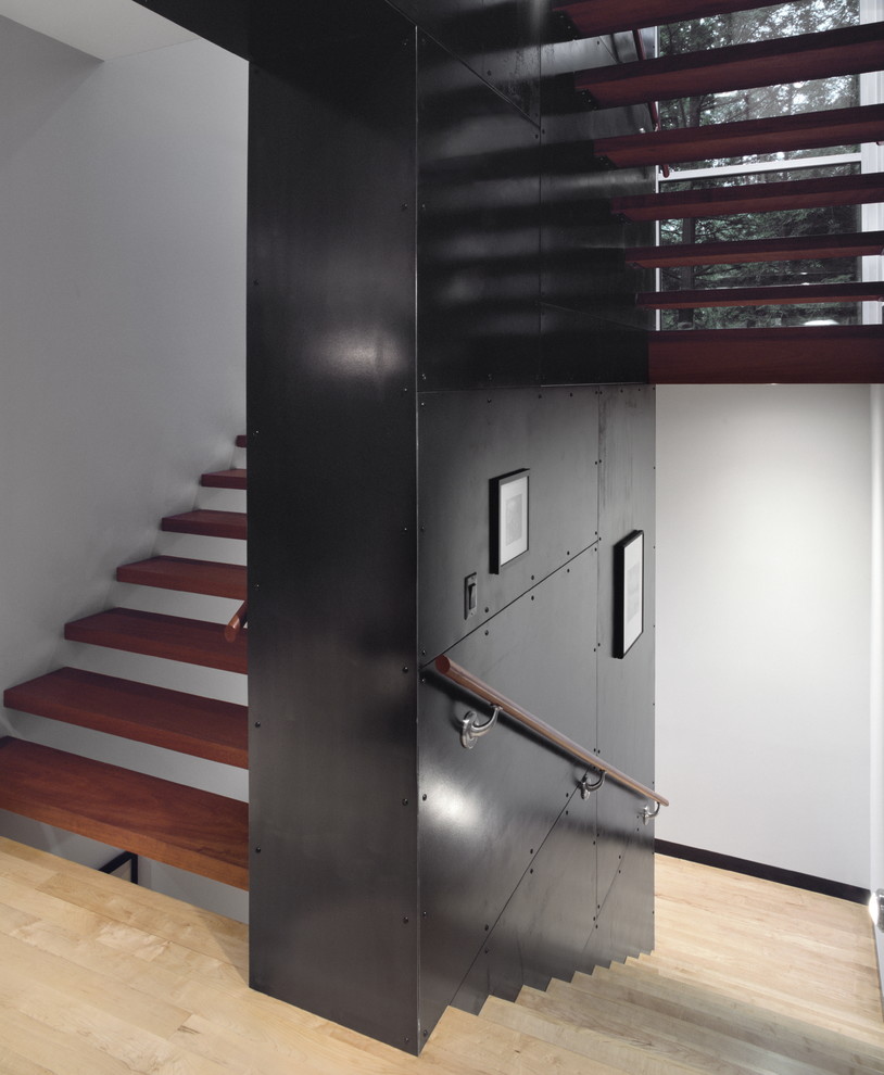 Staircase - contemporary staircase idea in New York