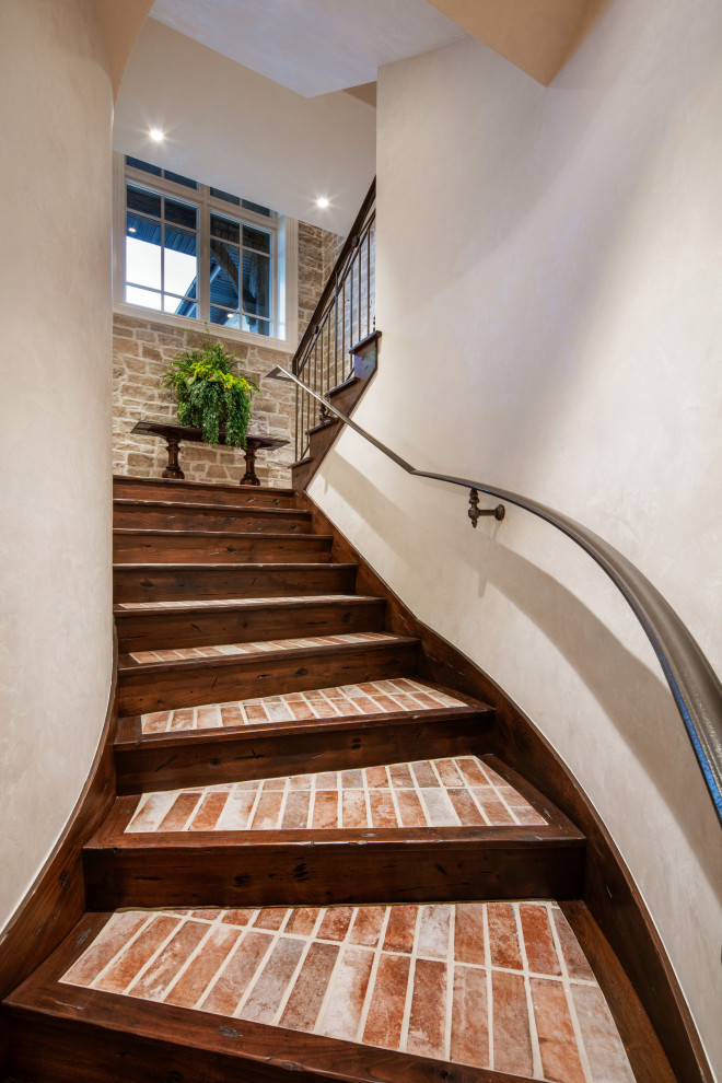 Inspiration for a french country staircase remodel in Salt Lake City