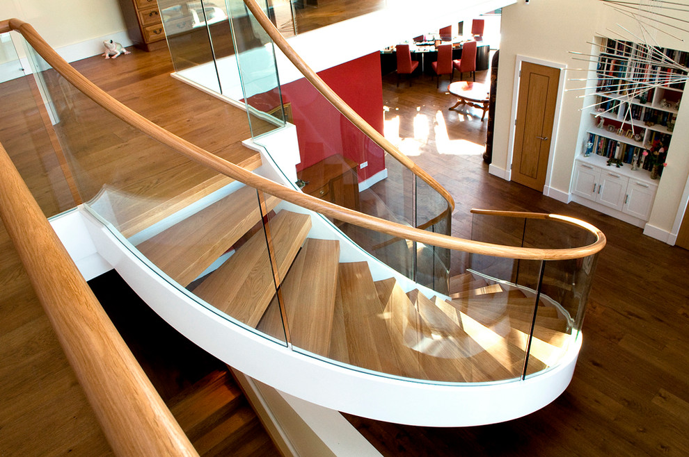 Contemporary staircase in Surrey.