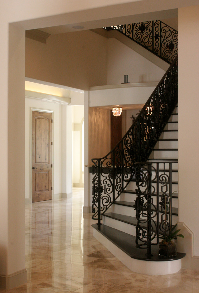 Inspiration for a mediterranean staircase remodel in Houston