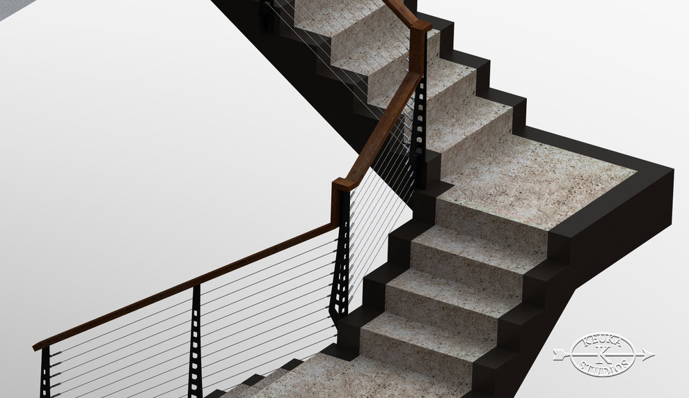 Las Vegas Home stairs and railings Contemporary Staircase Las