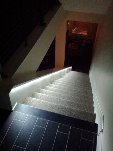 Led Lighting For Stairs Contemporary Staircase Indianapolis By Lumen Cache Inc Houzz Uk