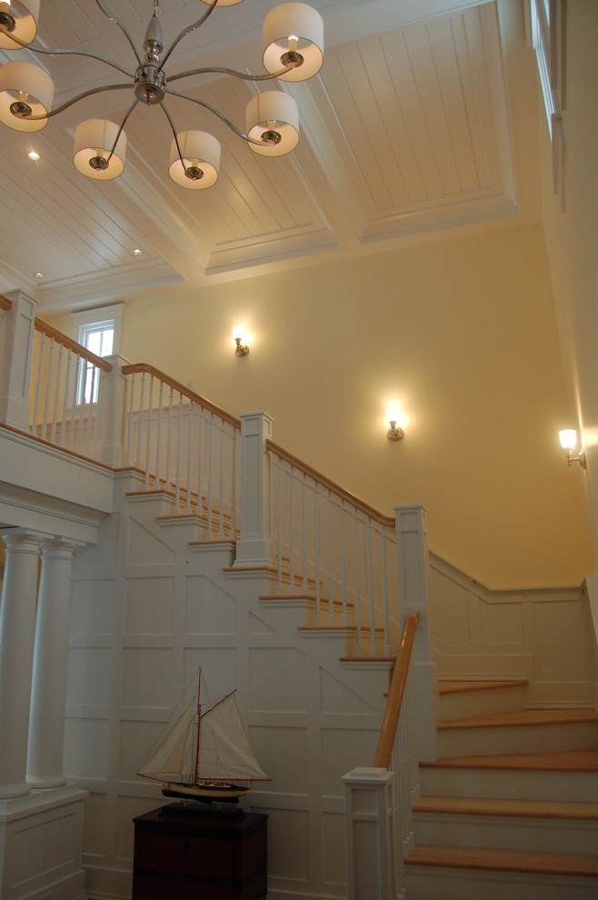 Traditional staircase in Grand Rapids.