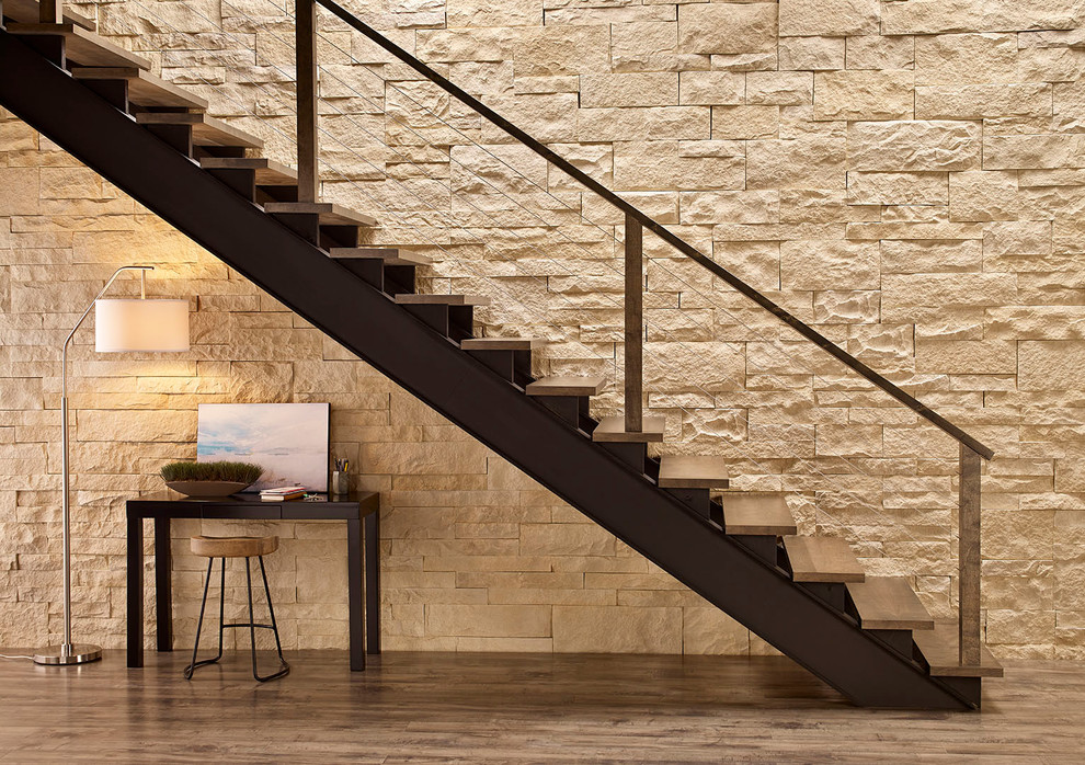 Design ideas for a medium sized classic wood staircase in Vancouver with open risers.