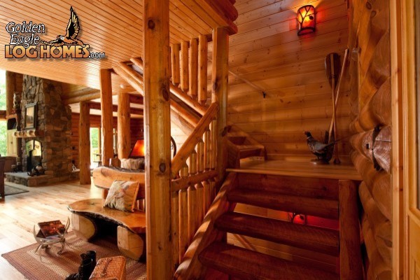 This is an example of a large rustic staircase in Other.