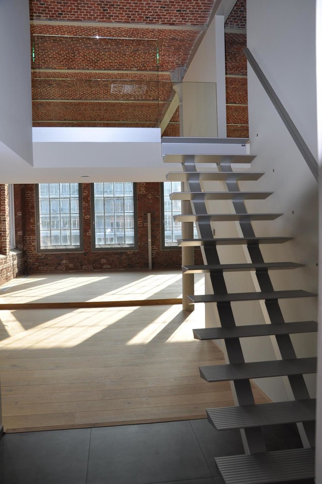 Inspiration for an industrial staircase in New York.