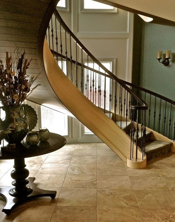 Longport NJ free standing staircase Traditional Staircase