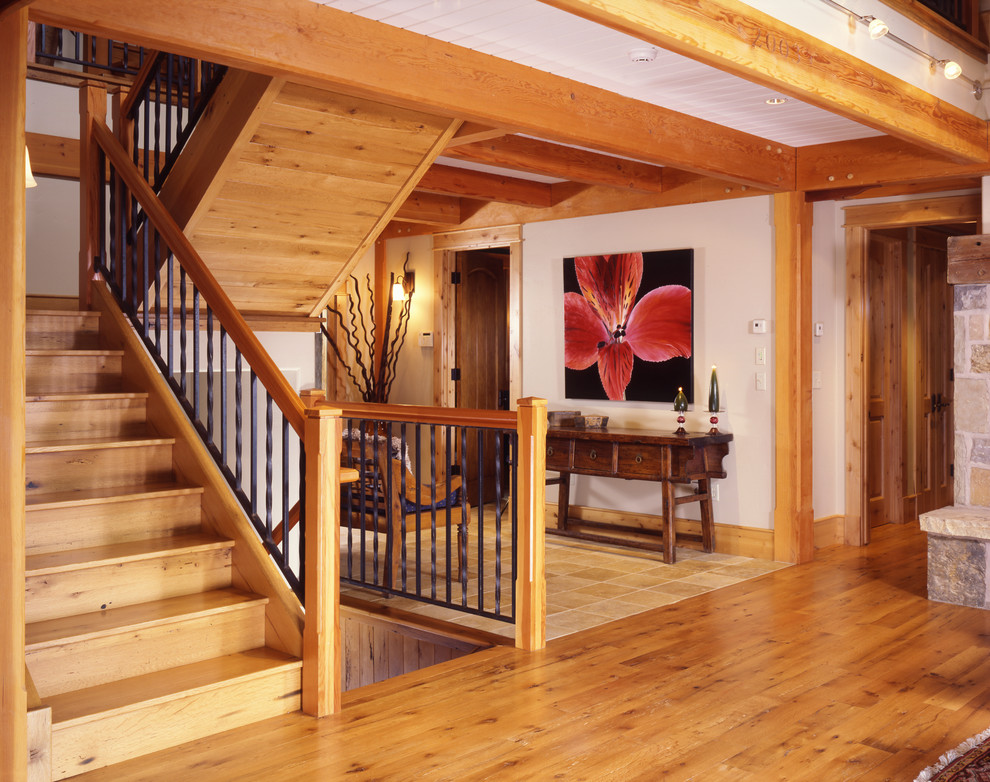 This is an example of a rustic staircase in Denver.