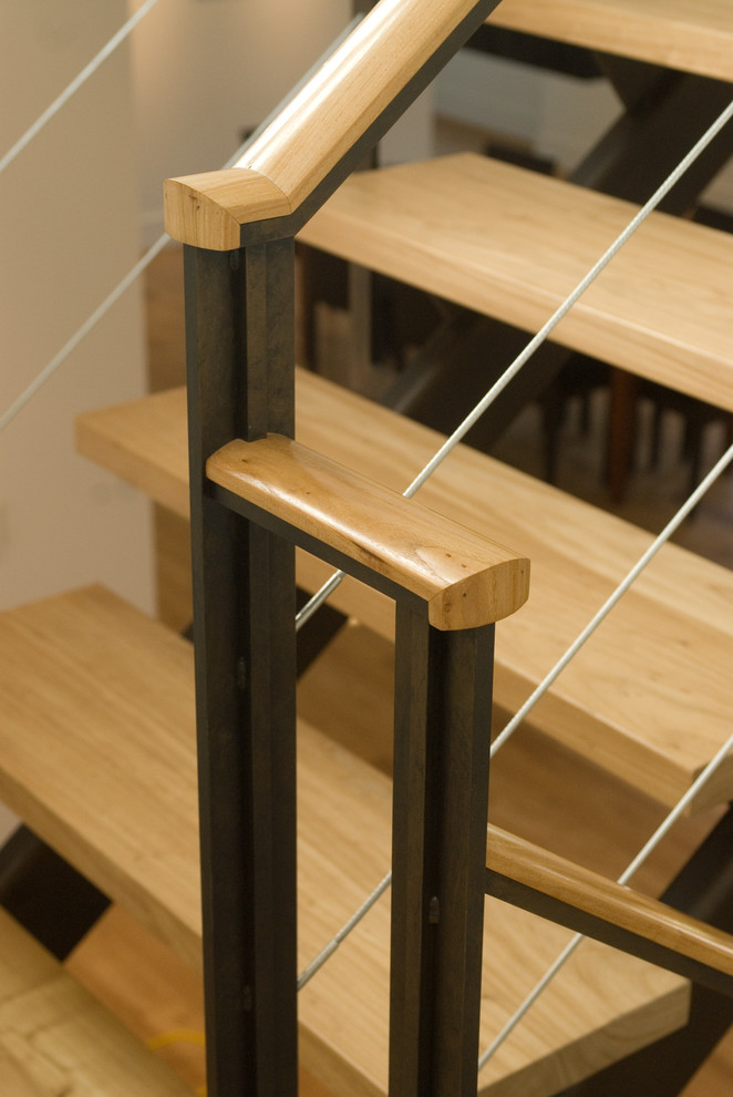 Example of a trendy staircase design in Richmond