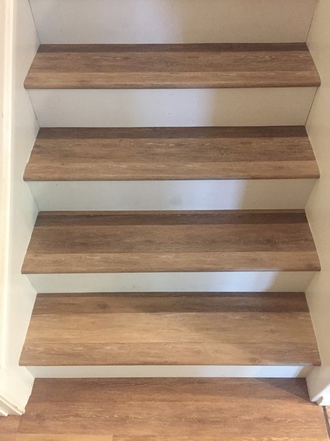 Luxury Vinyl Plank Flooring Backsplash Contemporary Staircase Dallas By The Flooring Market Houzz