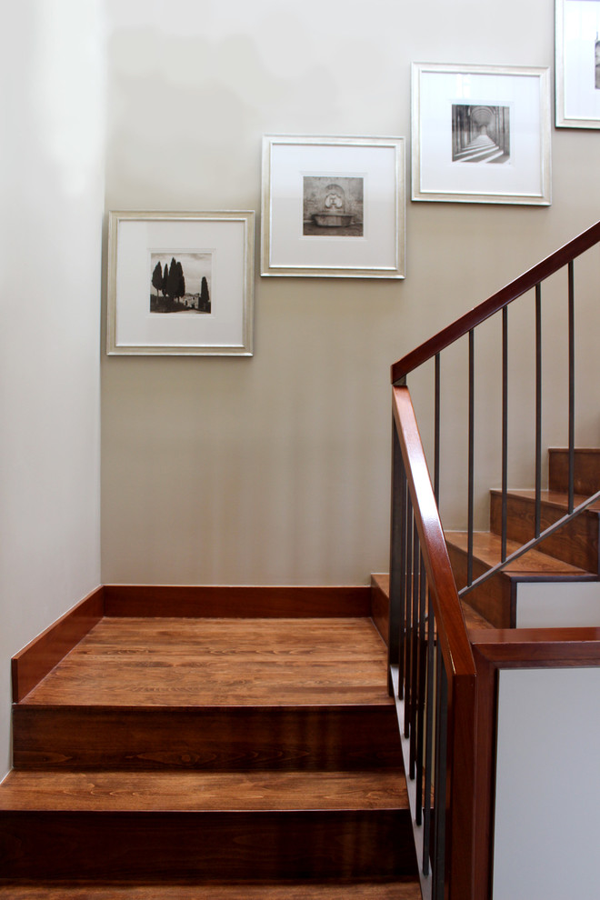 Transitional staircase photo in Los Angeles