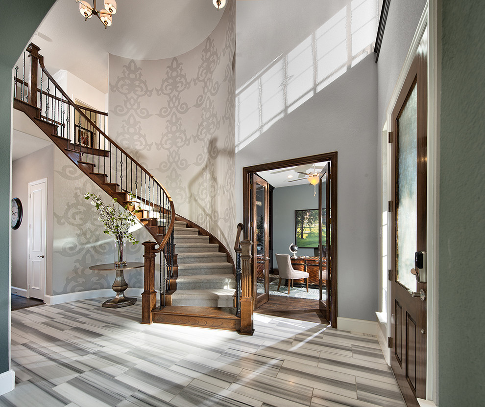 Inspiration for a timeless staircase remodel in Dallas