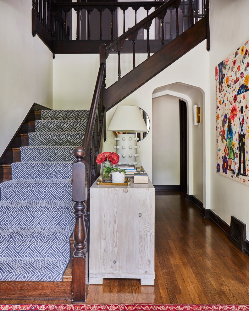 Inspiration for a transitional staircase remodel in Other