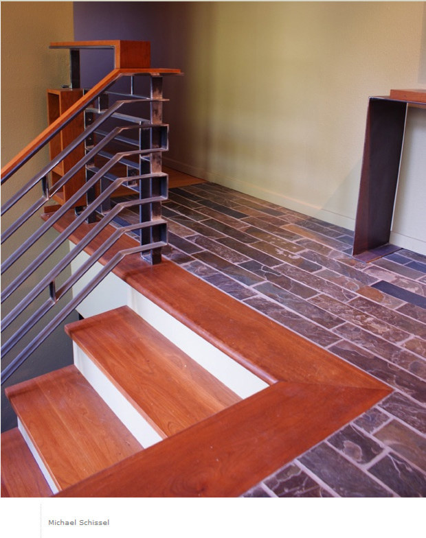 Staircase - contemporary staircase idea in Portland