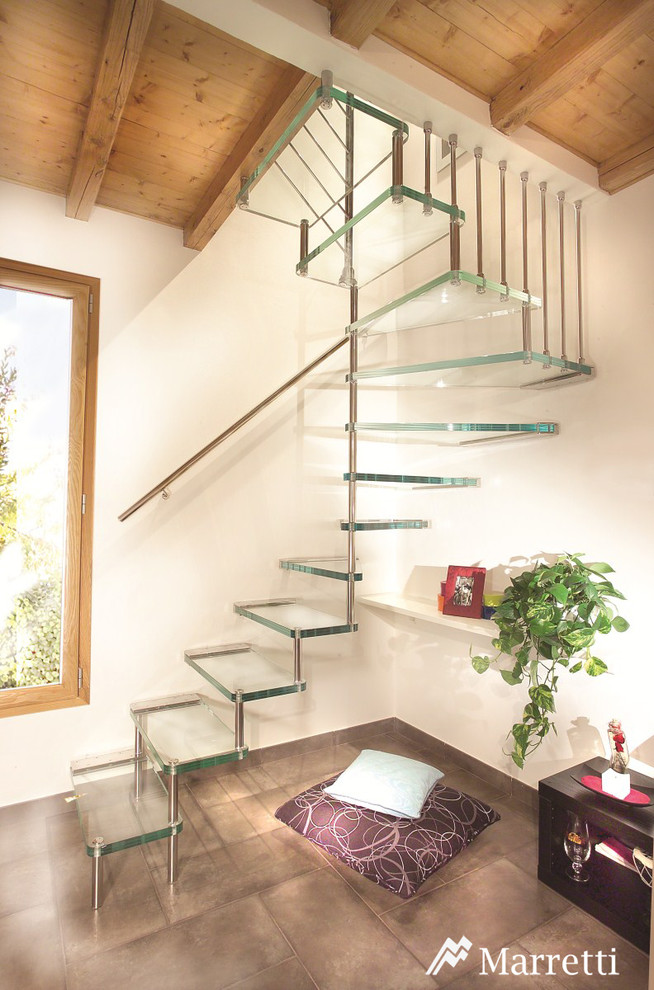 Example of a trendy staircase design in Minneapolis
