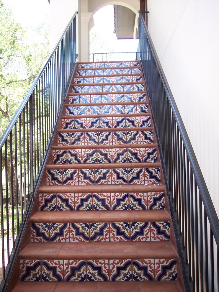 Staircase - mediterranean staircase idea in Austin