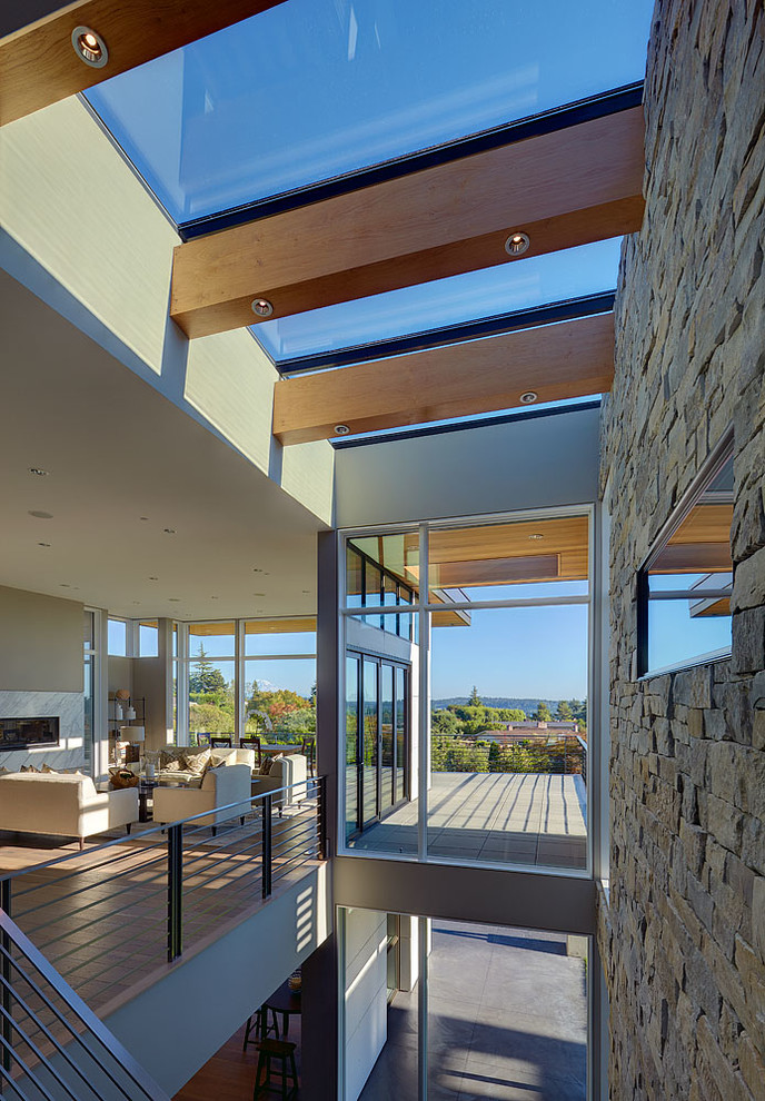 Contemporary staircase in Seattle.