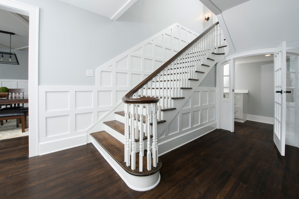 Meridian Kessler Colonial Home Remodel Staircase Indianapolis by