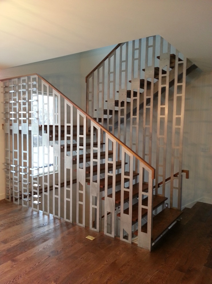 Contemporary staircase in Minneapolis.