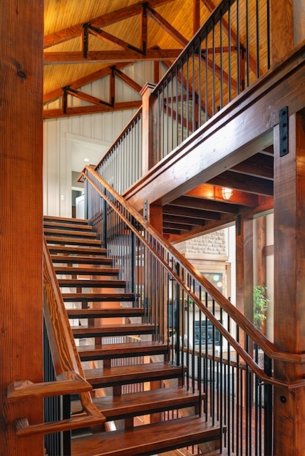 Staircase - contemporary staircase idea in Columbus