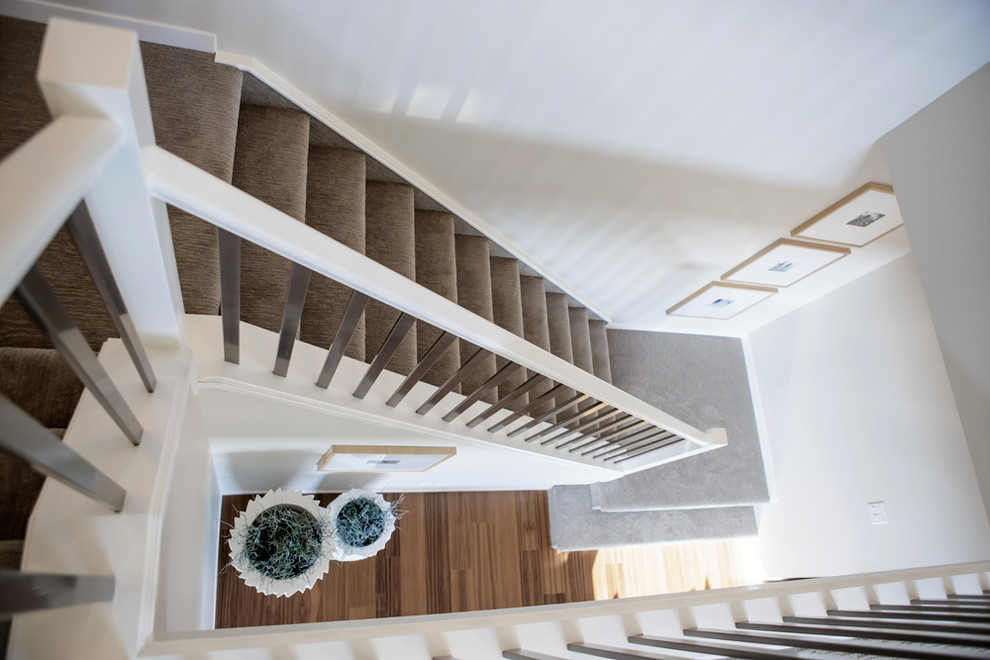 Design ideas for a modern staircase in Calgary.