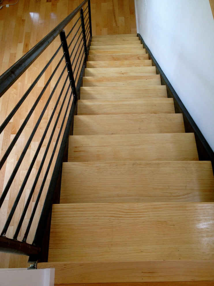 Inspiration for a modern staircase remodel in Wilmington