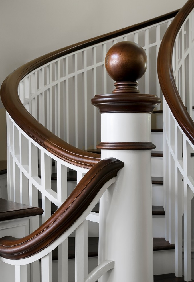 Elegant staircase photo in Portland Maine