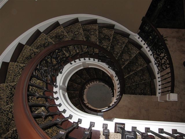Traditional staircase in Atlanta.