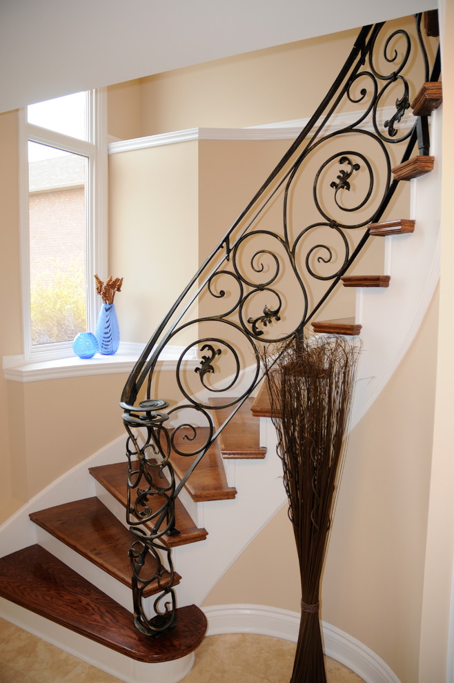 This is an example of a mediterranean staircase in Toronto.