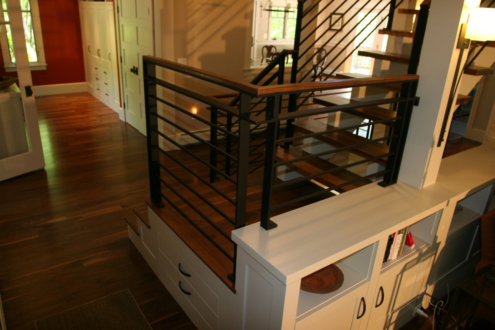 This is an example of a traditional staircase in Portland Maine.
