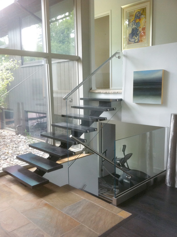 Modern Glass Railing - Modern - Staircase - DC Metro - by IDS Metals ...