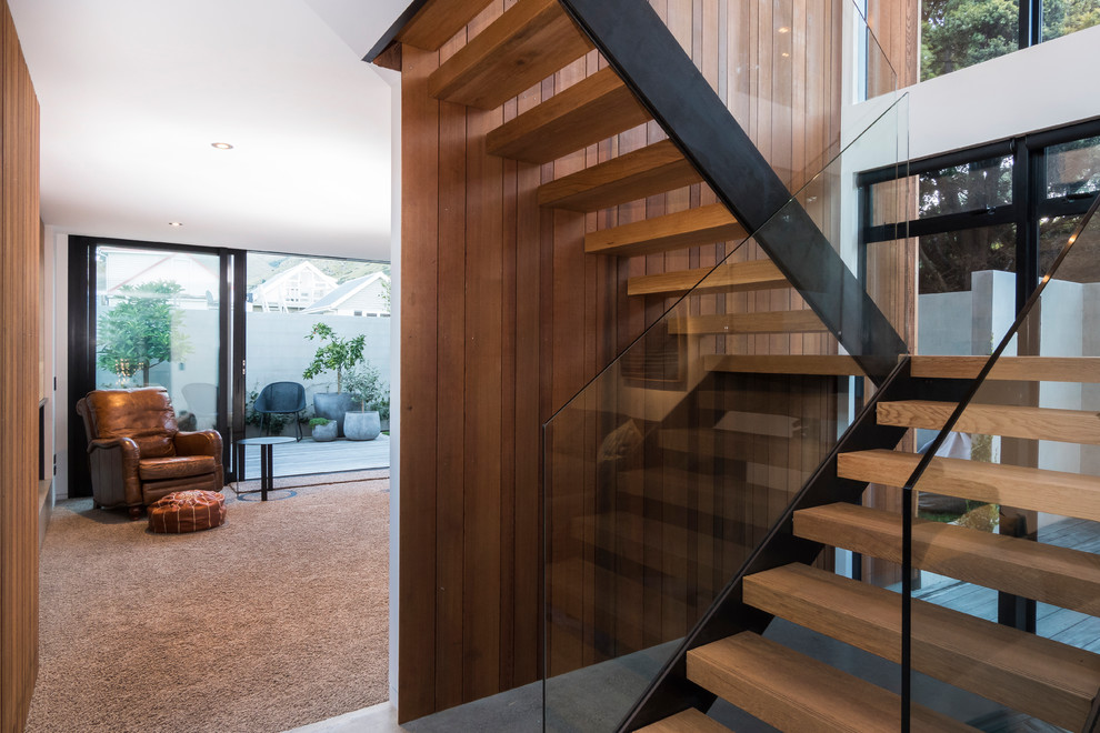 Moderne Treppe in Christchurch