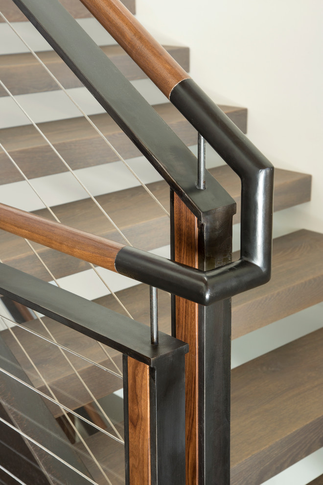Modern Stair Guardrail Modern Staircase Denver by Suman