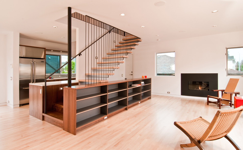 This is an example of a modern staircase in Seattle.
