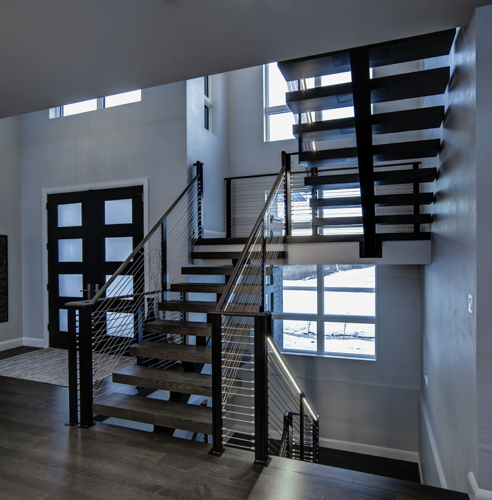 Modern Straight Stairs - Modern - Staircase - Chicago - by Arcways, Inc ...