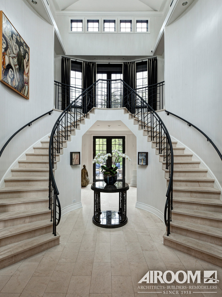 Design ideas for a traditional staircase in Chicago.